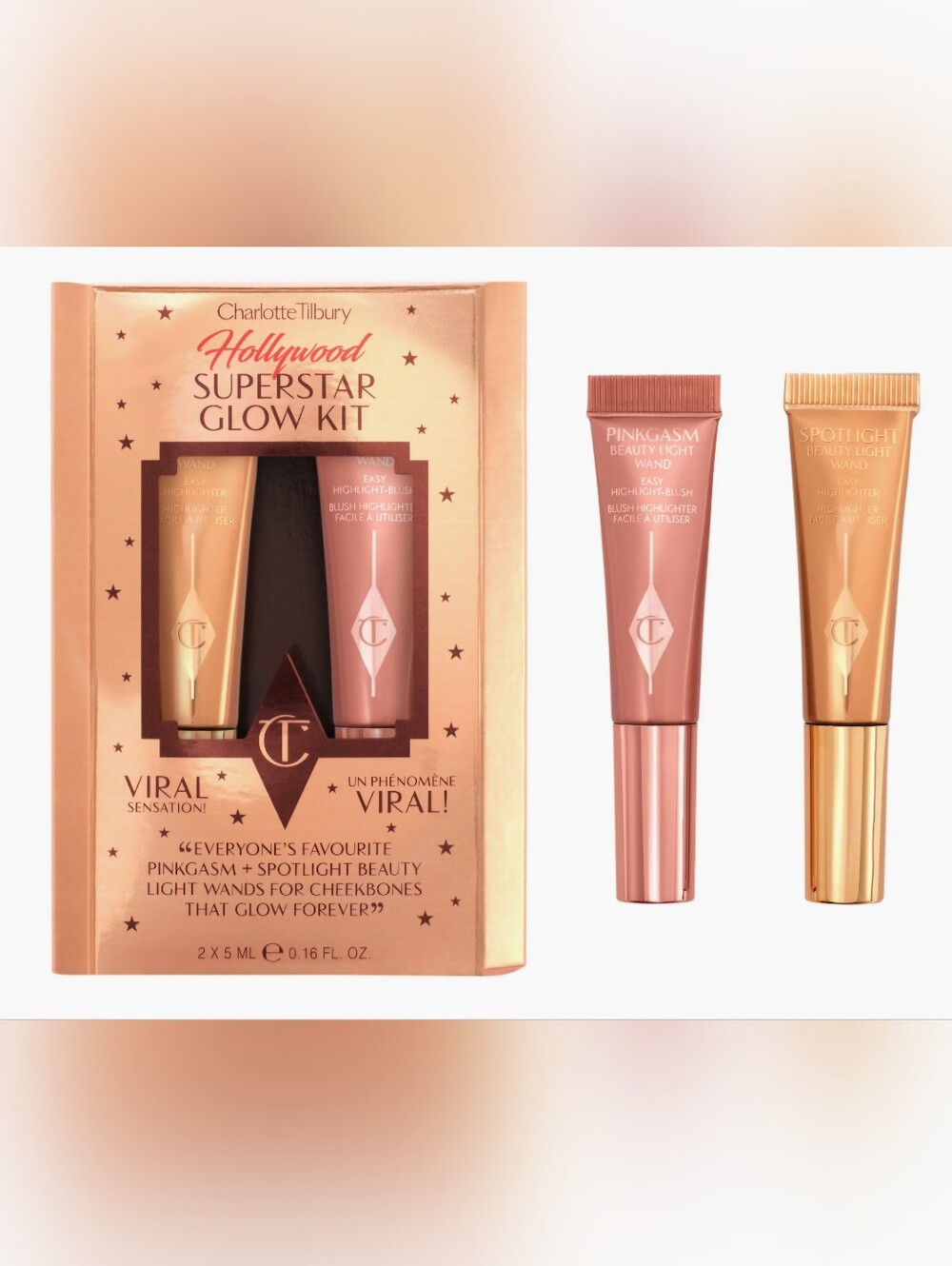Charlotte Tilbury Superstar Glowgasm Wand Kit Duo